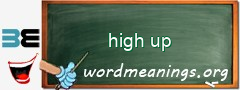 WordMeaning blackboard for high up